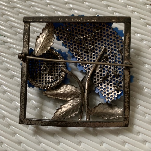 Miriam Haskell forget me not vintage brooch pin - Picture 3 of 5